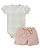 Conjunto Fem Body Colorido e Short P - Anjos Baby - Imagem 1