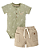 Conjunto Masc Body c/ Coqueiros e Short Moletinho P- Anjos Baby - Imagem 1
