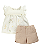 Conjunto Fem Bata Listrada com Short Rosa G - Anjos Baby - Imagem 1