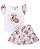 Conjunto Fem Blusa e Saia de Babados Estampa Ursos G - Anjos Baby - Imagem 1