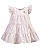Vestido Maquinetado Listrado Rosa - Anjos Baby - Imagem 1