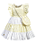 Vestido Maquinetado Amarelo e Branco com Bolsa Borboleta - Anjos Baby - Imagem 1