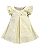 Vestido Xadrez Amarelo com Babados nas Mangas e Borboletas - Anjos Baby - Imagem 1