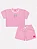 Conjunto Infantil Fem Monocromático Borboleta Rosa Mundo- Cinti - Imagem 1