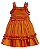 Vestido Laranja com Detalhes em Babados 1 ano - Anjos Baby - Imagem 1