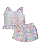Conjunto Fem Blusa Listrada de Alcinha e Botões e Short 01 - Anjos Baby - Imagem 1