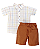 Conjunto Masc Camisa c/ Botões com Bermuda Telha 02- Anjos Baby - Imagem 1