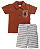 Conjunto Masc Camiseta Gola Polo e Bermuda Listras 01 - Anjos Baby - Imagem 1