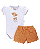 Conjunto Fem Body Bordado e Short em Lese C/ Laço P - Anjos Baby - Imagem 1