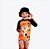 Conjunto Masc Blusa ML Proteção UV e Sunga Tigre Laranja - Marujos e Sereias - Imagem 1
