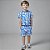 Conjunto Masc Infantil Camiseta e Bermuda Branco com Detalhes Azuis - Oliver - Imagem 1