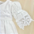 Vestido Branco Maquinetado Batizado- Anjos Baby - Imagem 4