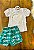 Conjunto Fem Blusa c/ Coração e Short Verde Tactel- Jaca Lelé - Imagem 1