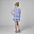 Conjunto Fem Infantil Blusa e Short c/ Babados Listrado Azul- Mylu - Imagem 2