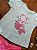 Conjunto Fem Azul Blusa Sereia e Short Rosa - Jaca Lelé - Imagem 2
