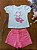 Conjunto Fem Azul Blusa Sereia e Short Rosa - Jaca Lelé - Imagem 1