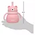 Copo em Silicone Com Canudo Ursinho Rosa - Buba - Imagem 7