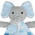 Naninha Elefante Com Prendedor De Chupeta Azul- Buba - Imagem 2