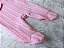 Saída Maternidade Fem Tricot Rosa C/ Bordado de Flor - Nini e Bambini - Imagem 4
