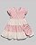 Vestido Maquinetado c/ Bolsa Rosa /Creme Chic - Anjos Baby - Imagem 1