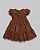 Vestido Maquinetado Chic  Terracota Escuro - Anjos Baby - Imagem 1