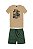Conjunto Bermuda Moletom e Camiseta Into Ocre Conhaque - King e Joe - Imagem 1