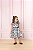 Vestido de Tule Flocking Flores Off White - Bambollina - Imagem 1