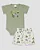 Conjunto Masc Body Verde Musgo e Short Estampado - Anjos Baby - Imagem 1