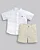 Conjunto Masc Bata MC e Bermuda Linho / Oxford Batizado- Anjos Baby - Imagem 1