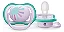 Chupeta Ultra Air Individual 0-6m Decorada Rosa- Avent - Imagem 2