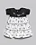 Vestido Suedine Malha Anarruga Laços Branco/Preto - Anjos Baby - Imagem 1