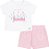 Conjunto Fem Blusa Jardim e Short Tweed Rosa - Nini e Bambini - Imagem 1