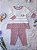 Conjunto Fem Vestidinho Tricot C/ Lacinho e Calça Rosa Bebê RN - Noruega - Imagem 1