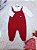 Jardineira Fem Vermelha e Body ML C/ Gola Off White - Noruega - Imagem 1