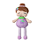 Boneca Angela Frutas Uvinha 33CM - Metoo - Imagem 2