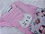 Conjunto Body Fem Rosa c/ Saia estampada M Hug - Imagem 2