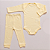 Conjunto Body e Calça Básico Unissex Ribana Canelada Amarelo - Have Fun - Imagem 2
