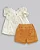 Conjunto Fem Bata Bordado Frutas Citricas e Short Laranja Viscolinho - Anjos Baby - Imagem 2