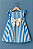 Vestido Infantil Rodado Listrado Azul - Luluzinha - Imagem 3