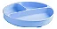 Prato de Silicone C/ Divisória e Ventosa Soft Azul - Pimpolho - Imagem 1