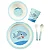 Kit Alimentação 5 Peças Fibra de Bambu Pim Azul - Pimpolho - Imagem 1
