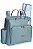 Mochila Maternidade Vintage Barquinhos Azul Lisa- Masterbag - Imagem 2