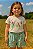 Conjunto Fem Blusa Branca Cachorros e Short Verde Água - Jaca Lelé - Imagem 2