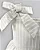Vestido Tricoline Bege Listrado c/ Renda Branca - Anjos Baby - Imagem 3