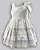 Vestido Tricoline Bege Listrado c/ Renda Branca - Anjos Baby - Imagem 2