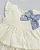 Conjunto Fem Bata Areia c/ Laço e Short em Lese Azul - Anjos Baby - Imagem 3