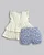 Conjunto Fem Bata Areia c/ Laço e Short em Lese Azul - Anjos Baby - Imagem 2