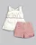 Conjunto Fem Bata Off White Bordada e Short Rosa M - Anjos Baby - Imagem 1