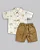 Conjunto Mas Camisa Palmeiras e Bermuda Marrom 01 - Anjos Baby - Imagem 1