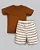Conjunto Masc Camiseta Marrom e Bermuda Listras 01 - Anjos Baby - Imagem 4